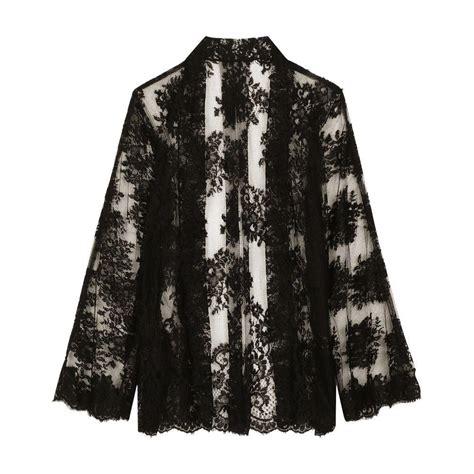 kimono dolce & gabbana|Floral Chantilly lace kimono shirt .